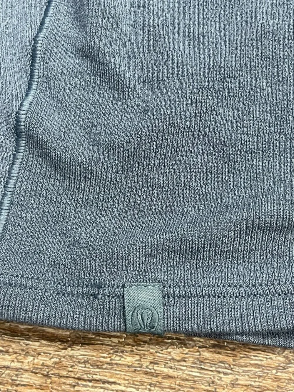 lululemon Ribbed Cropped Dark Gray Tee XS